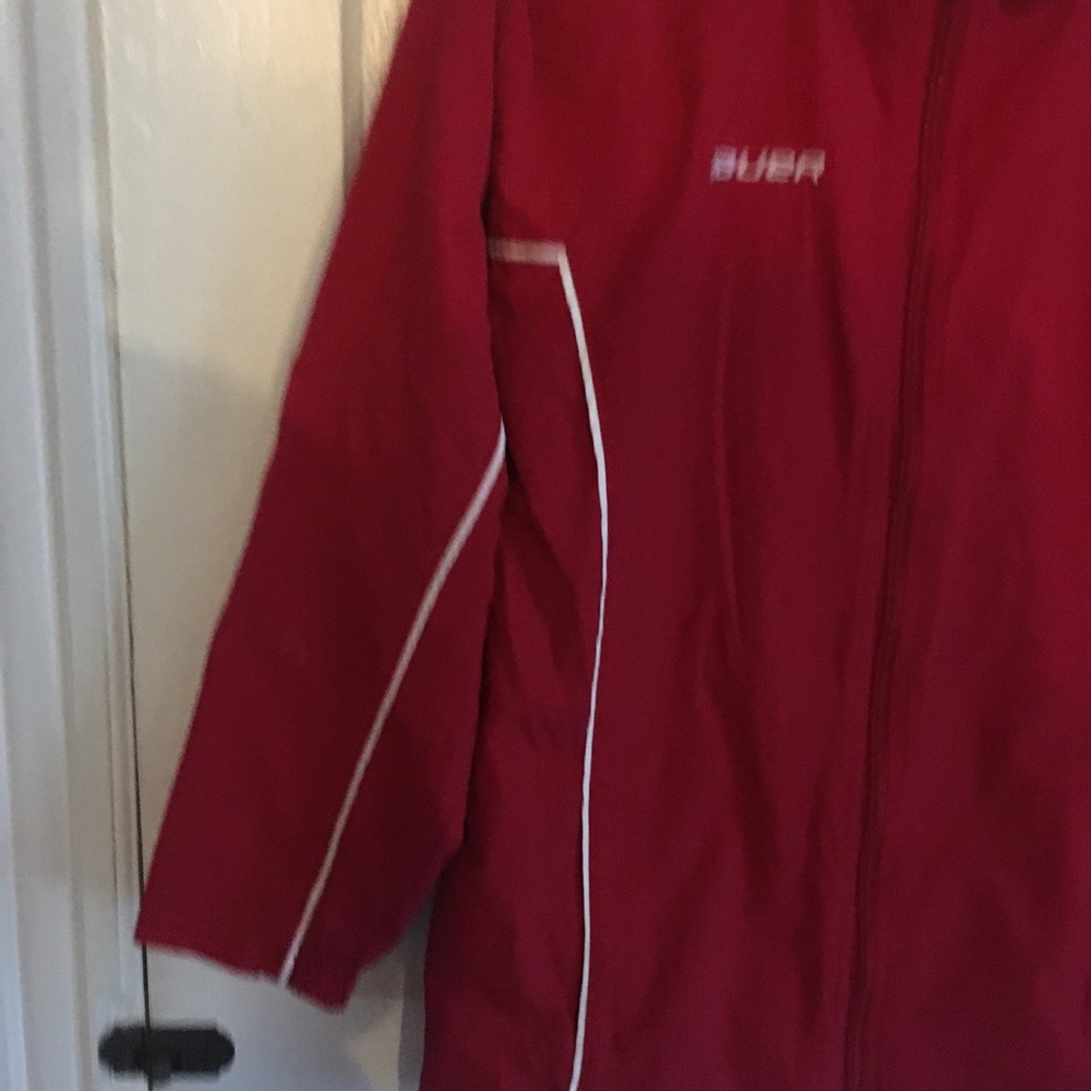 Red Bauer zip up coat - Picture 5 of 7